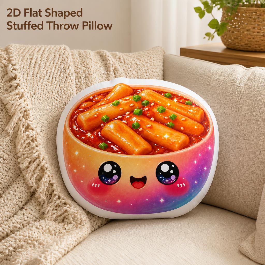 Tteokbokki Rice Cake - Poduszka Pluszowa Tteokbokki Kawaii Koreańskie Jedzenie