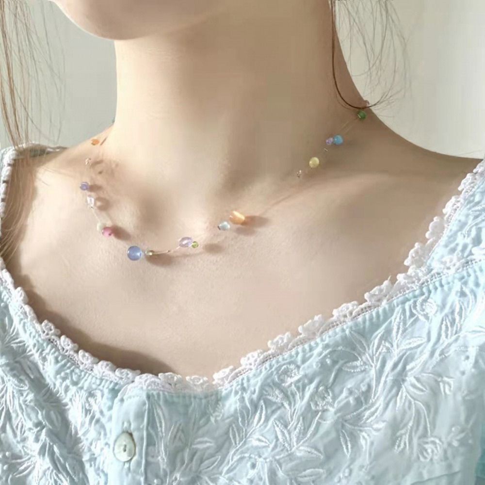Korean Girls Lifestyle - Słodki naszyjnik w koreańskim stylu ze