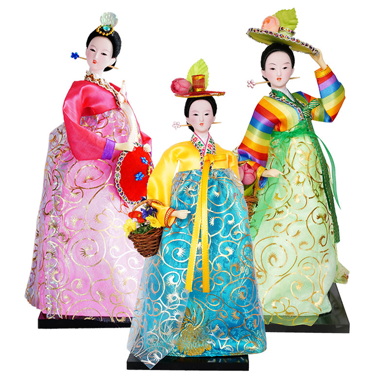Korean Lifestyle Items - 30CM koreańska lalka narodowa ślub kreatywne